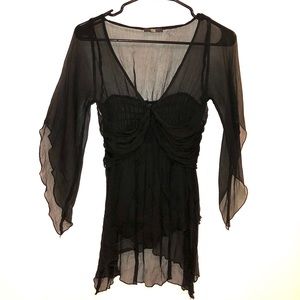 Gorgeous Transparent Night Gauze Top size S